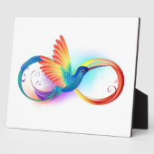 Plaque Photo Colibri arc-en-ciel avec symbole Infinity (Côté)