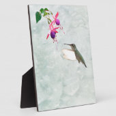 Plaque Photo Colibri et Fuschia (Côté)
