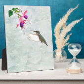 Plaque Photo Colibri et Fuschia (Côté)