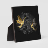 Plaque Photo Colibri noir et or (Recto)