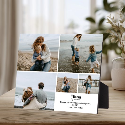 Plaque Photo Collage Bonus Maman 2025