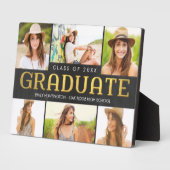Plaque Photo Collage brillant Graduation Keepsaké Desktop Plaqu (Côté)