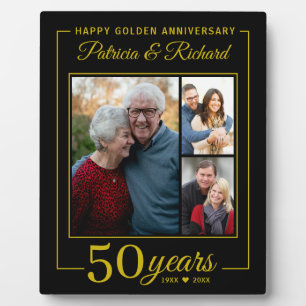Plaque Photo Collage de 3 photos pour le 50e anniversaire de Bl