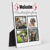 Plaque Photo Collage de chien - customisé 4 photo (Côté)