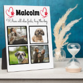 Plaque Photo Collage de chien - customisé 4 photo (Côté)