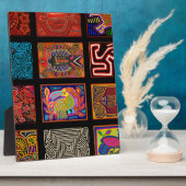 Plaque Photo Collage de Kuna Indian Mola (Côté)