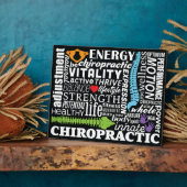 Plaque Photo Collage de mots et d'éléments chiropratiques (Côté)