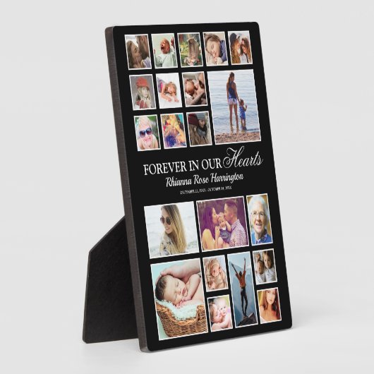 Plaque Photo Collage de photos commémoratives (Côté)