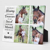 Plaque Photo Collage de photos commémoratives de Marble Horse (Côté)