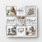 Plaque Photo Collage de photos de chien Souvenir Perte d'animal (Devant)
