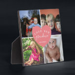 Plaque Photo Collage de photos de coeur rose Grandma Cadeaux pe<br><div class="desc">Collage de photos de coeur rose Grandma Cadeaux petits-enfants</div>