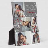 Plaque Photo Collage de photos de couple de la Saint-Valentin r (Côté)