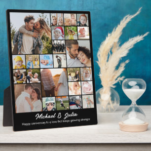 Plaque Photo Collage de photos de couple personnalisé 25 images