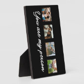 Plaque Photo Collage de photos de couple pour anniversaire de m (Côté)