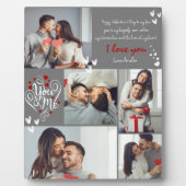 Plaque Photo Collage de photos de couple pour la Saint-Valentin (Devant)
