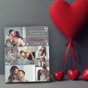 Plaque Photo Collage de photos de couple pour la Saint-Valentin