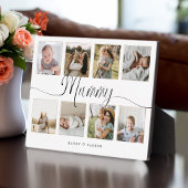 Plaque Photo Collage de photos de la maman Script pour la fête 