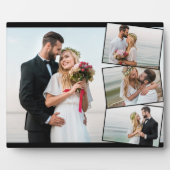 Plaque Photo Collage de photos de mariage avec zigzag vertical (Devant)