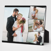 Plaque Photo Collage de photos de mariage avec zigzag vertical (Côté)