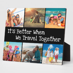 Plaque Photo Collage de photos de vacances Mieux voyager ensemb