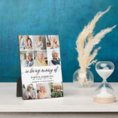 Plaque Photo Collage de photos en souvenir affectueux (Côté)