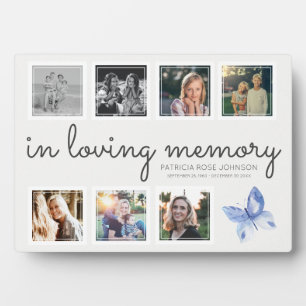 Plaque Photo Collage de photos en souvenir papillon
