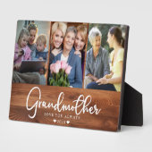 Plaque Photo Collage de photos personnalisé de grand-mère (Côté)