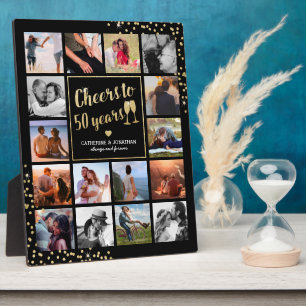 Plaque Photo Collage de photos pour le 50e anniversaire de mari