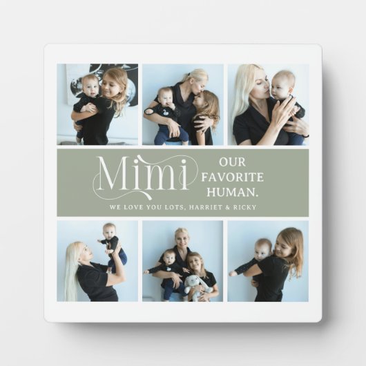 Plaque Photo Collage de photos sentimental Mimi Cadeau (Devant)