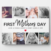Plaque Photo Collage de photos simple pour le premier anniversa (Devant)