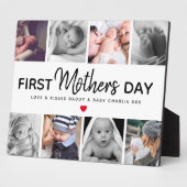Plaque Photo Collage de photos simple pour le premier anniversa (Côté)