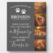 Plaque Photo Collage de photos - Souvenir commémoratif d'animal (Devant)