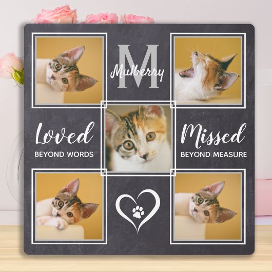 Plaque Photo Collage de photos unique de Cat Memorial