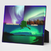 Plaque Photo Collage des aurores boréales de l'Alaska (Côté)