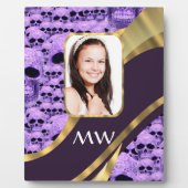 Plaque Photo Collage du crâne pourpre (Devant)