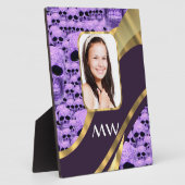 Plaque Photo Collage du crâne pourpre (Côté)