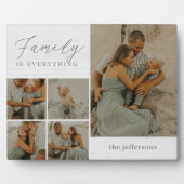 Plaque Photo Collage familial Rustique moderne Photo de bureau  (Devant)