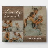 Plaque Photo Collage familial Rustique moderne Photo de bureau (Devant)