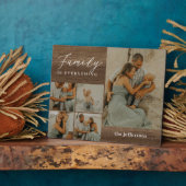 Plaque Photo Collage familial Rustique moderne Photo de bureau (Côté)