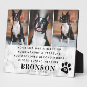 Plaque Photo Collage photo & citation commémoratif de perte d'a (Côté)