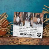 Plaque Photo Collage photo & citation commémoratif de perte d'a (Côté)