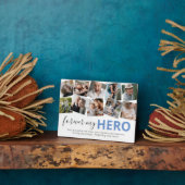 Plaque Photo Collage photo commémoratif du père héros (Côté)