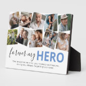 Plaque Photo Collage photo commémoratif du père héros (Côté)