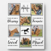 Plaque Photo Collage photo de cheval - Photo de cheval en souve (Devant)