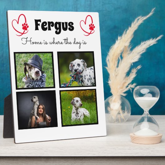 Plaque Photo Collage - photo de chien mémoire customisée (Côté)