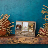 Plaque Photo Collage photo de deuil d'animal de compagnie perso (Côté)