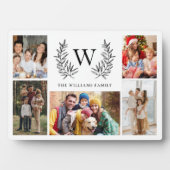 Plaque Photo Collage photo de famille Monogram (Devant)