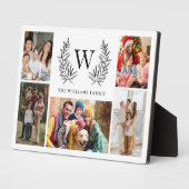 Plaque Photo Collage photo de famille Monogram (Côté)