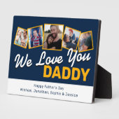 Plaque Photo Collage photo de Fête des pères moderne (Côté)