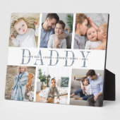 Plaque Photo Collage photo de Fête des pères pour enfants "papa (Côté)